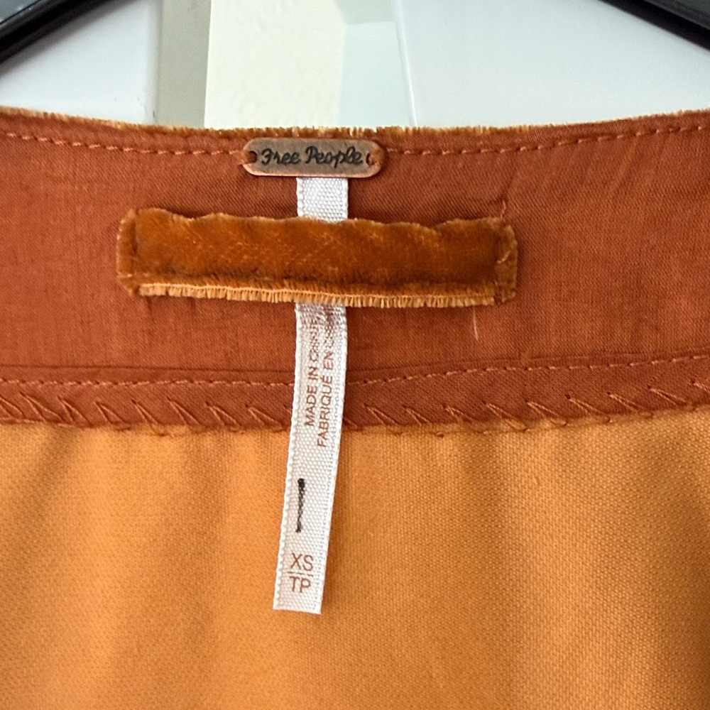 Free People Velvet Bolero Jacket Rust XS - Picture 2 of 6